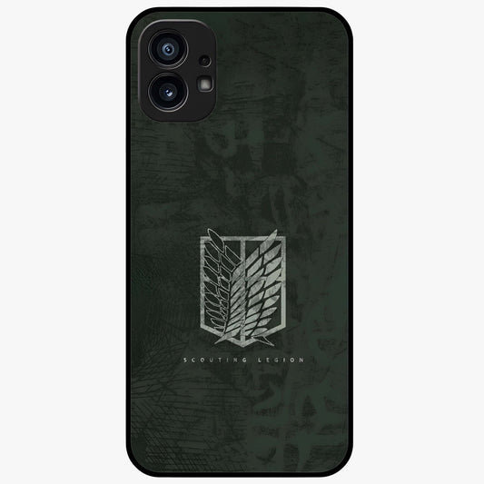 Wings Of Freedom Glass Case showing flat back view with symbolic wings artwork and glossy glass finish.