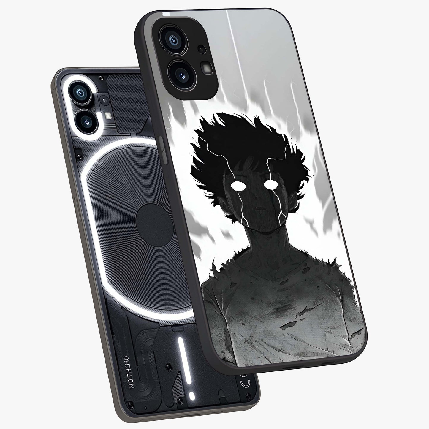 Awakened Inner Rage Glass Case displayed in angled mockup highlighting powerful graphic design and bold artistic theme.