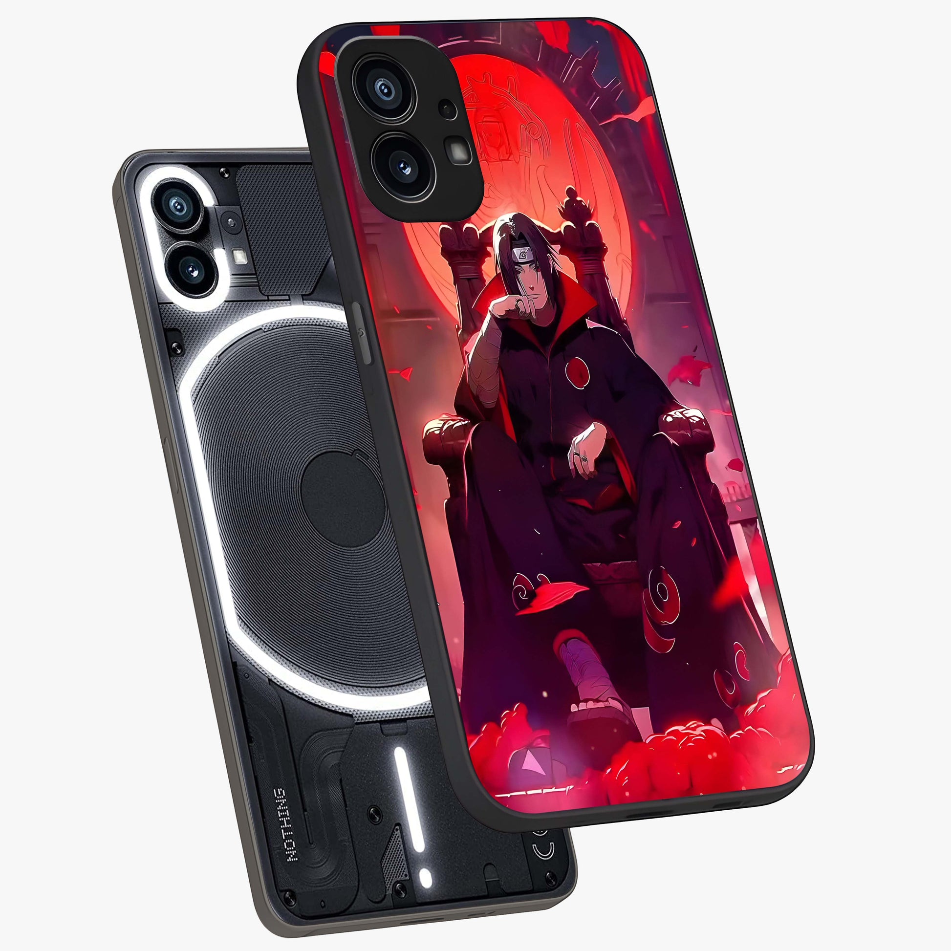 Blood Moon Sovereign Glass Case displayed in angled mockup highlighting dark celestial moon design and dramatic theme.