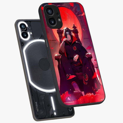 Blood Moon Sovereign Glass Case displayed in angled mockup highlighting dark celestial moon design and dramatic theme.