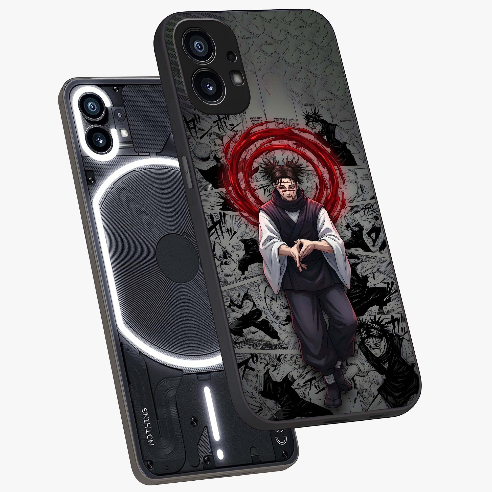 Cursed Ritual Ascension Glass Case displayed in angled mockup highlighting mystical ritual illustration with supernatural aesthetic.