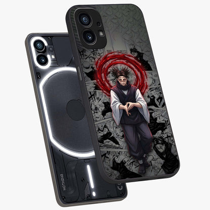 Cursed Ritual Ascension Glass Case displayed in angled mockup highlighting mystical ritual illustration with supernatural aesthetic.