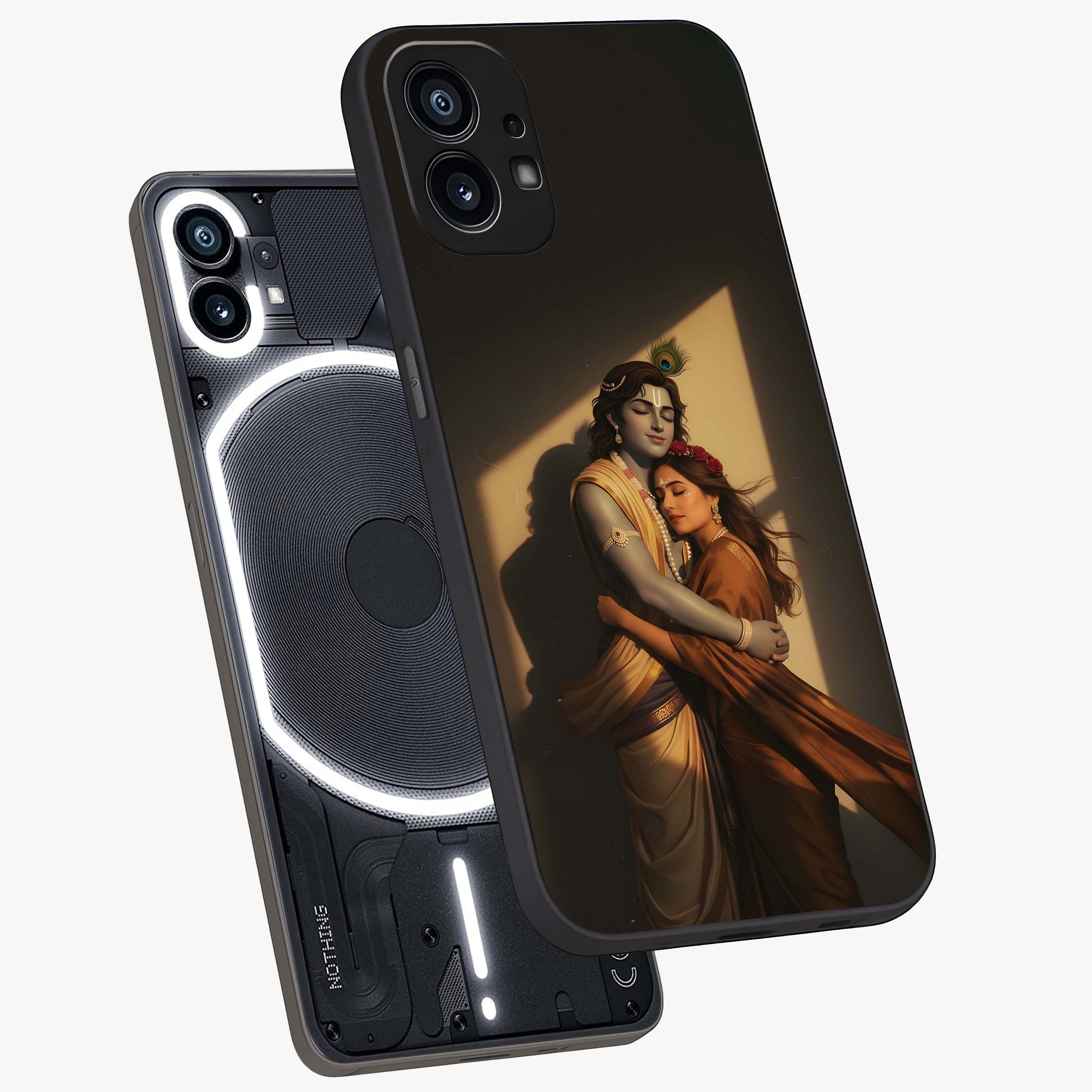 Divine Eternal Love Glass Case displayed in angled mockup highlighting elegant divine inspired design with peaceful aesthetic.