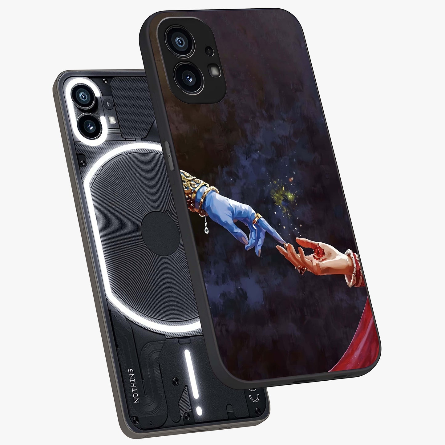 Divine Touch Eternal Glass Case displayed in angled mockup highlighting elegant divine inspired design with calm aesthetic style.