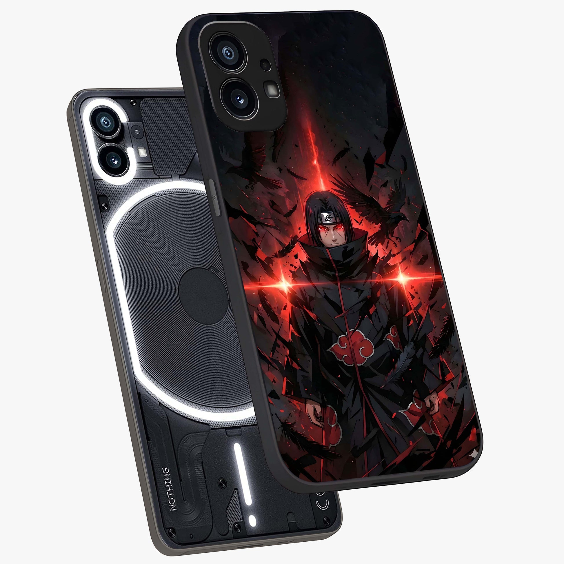 Focused Blade Discipline Glass Case displayed in angled mockup highlighting clean minimal text artwork with modern aesthetic style.
