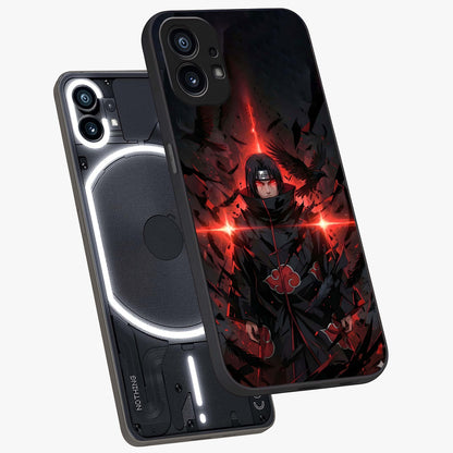 Focused Blade Discipline Glass Case displayed in angled mockup highlighting clean minimal text artwork with modern aesthetic style.