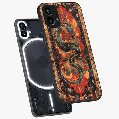 Inferno Dragon Soul Glass Case displayed in angled mockup highlighting powerful dragon illustration with inferno aesthetic.