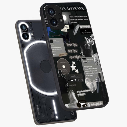 Midnight Love Echo Glass Case displayed in angled mockup highlighting elegant love inspired design with deep aesthetic style.
