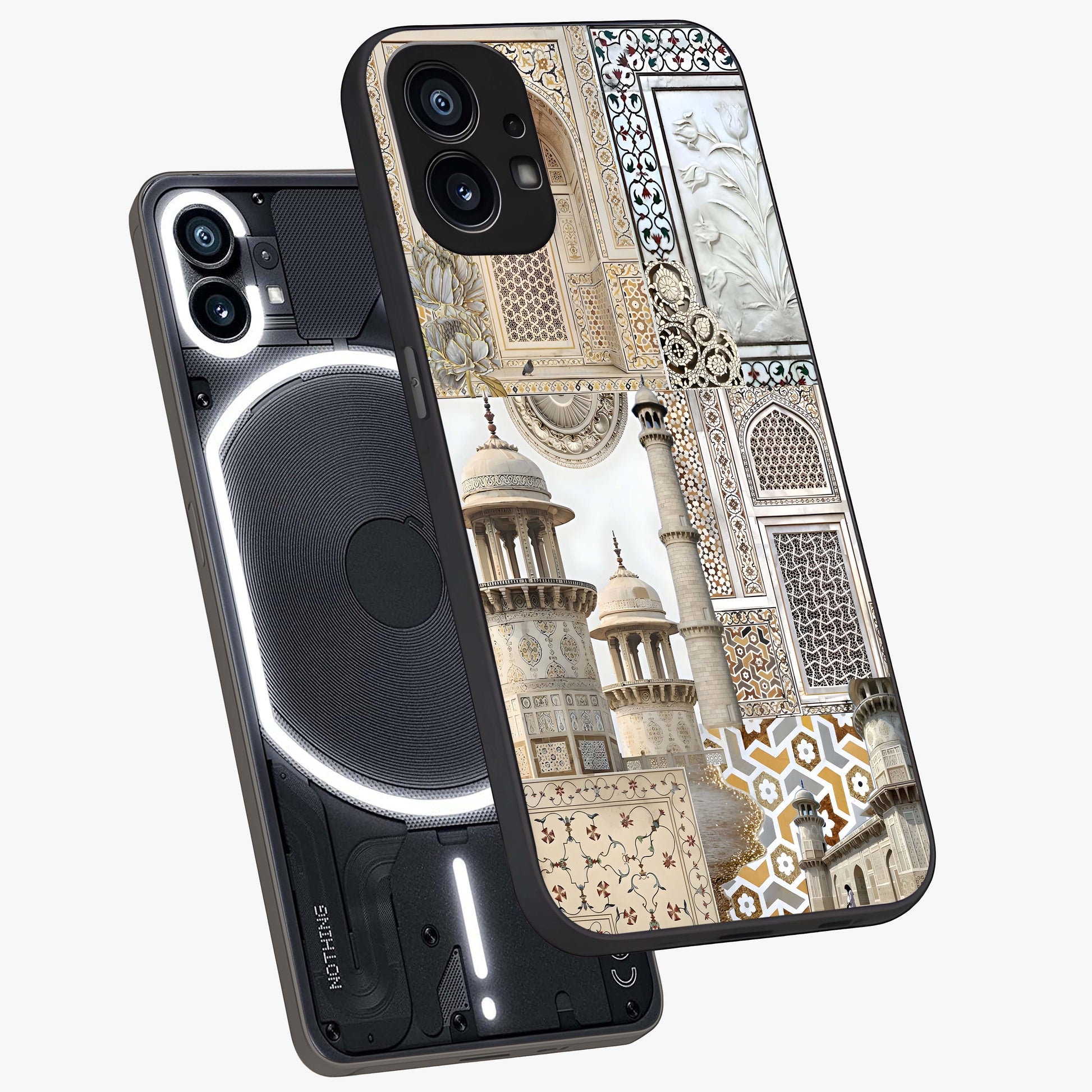 Mughal Marble Legacy Glass Case displayed in angled mockup highlighting elegant heritage marble artwork with royal aesthetic.