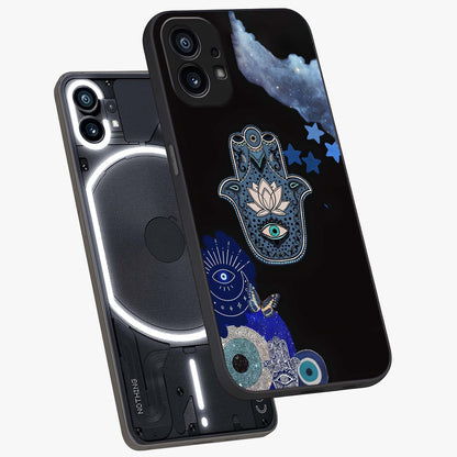 Mystic Hand Aura Glass Case displayed in angled mockup highlighting magical aura design with spiritual aesthetic style.