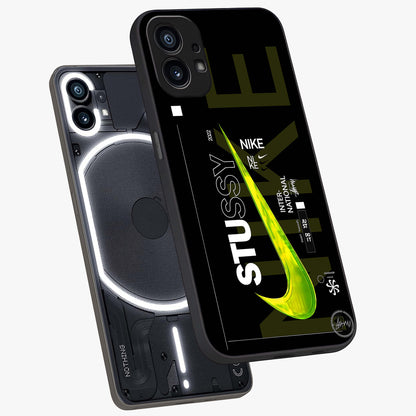 Neon Street Edition Glass Case displayed in angled mockup highlighting vibrant urban design with bold street aesthetic.