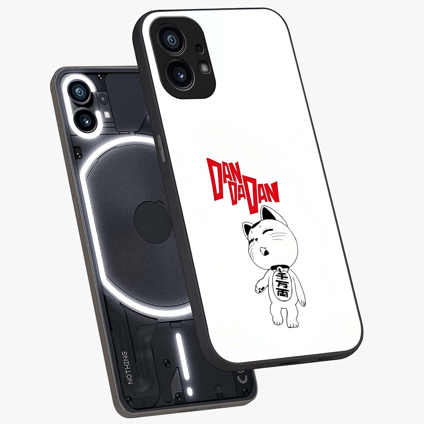 Playful Spirit Charm Glass Case displayed in angled mockup highlighting lively decorative design with playful aesthetic style.