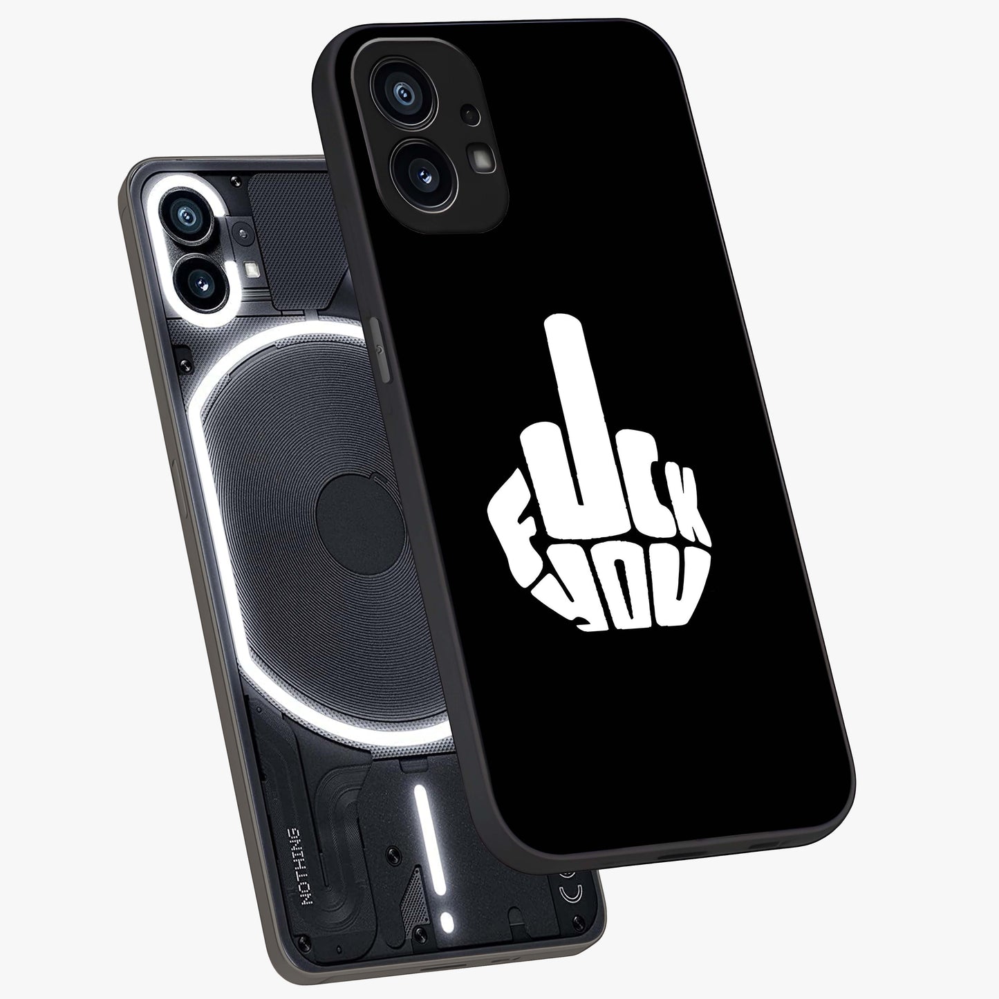 Rebel Mode On Glass Case displayed in angled mockup highlighting edgy text design with modern street aesthetic.