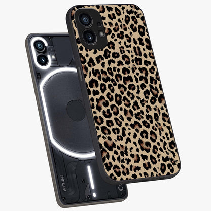 Savage Chic Pattern Glass Case displayed in angled mockup highlighting bold fashion inspired design with chic aesthetic.