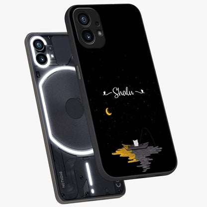 Silent Night Row Glass Case displayed in angled mockup highlighting peaceful evening design with dreamy night aesthetic.