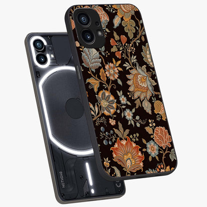 Vintage Floral Dream Glass Case displayed in angled mockup highlighting elegant vintage flower design with soft aesthetic style.