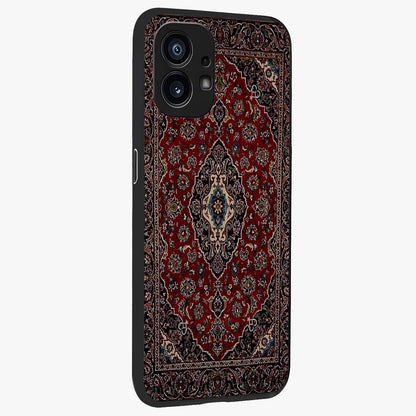 Heritage Carpet Royale Glass Case upright view showcasing detailed ornamental artwork with luxurious traditional theme.