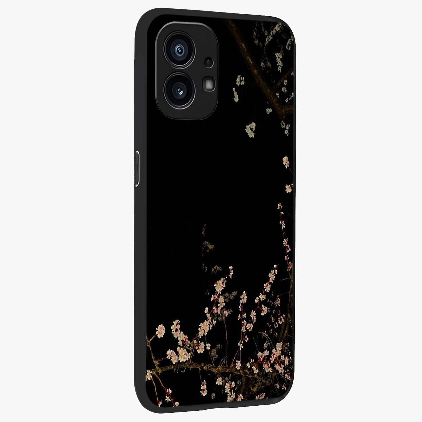 Petal Moon Light With Custom Name Glass Case upright view showcasing elegant floral moon artwork with personalized aesthetic.