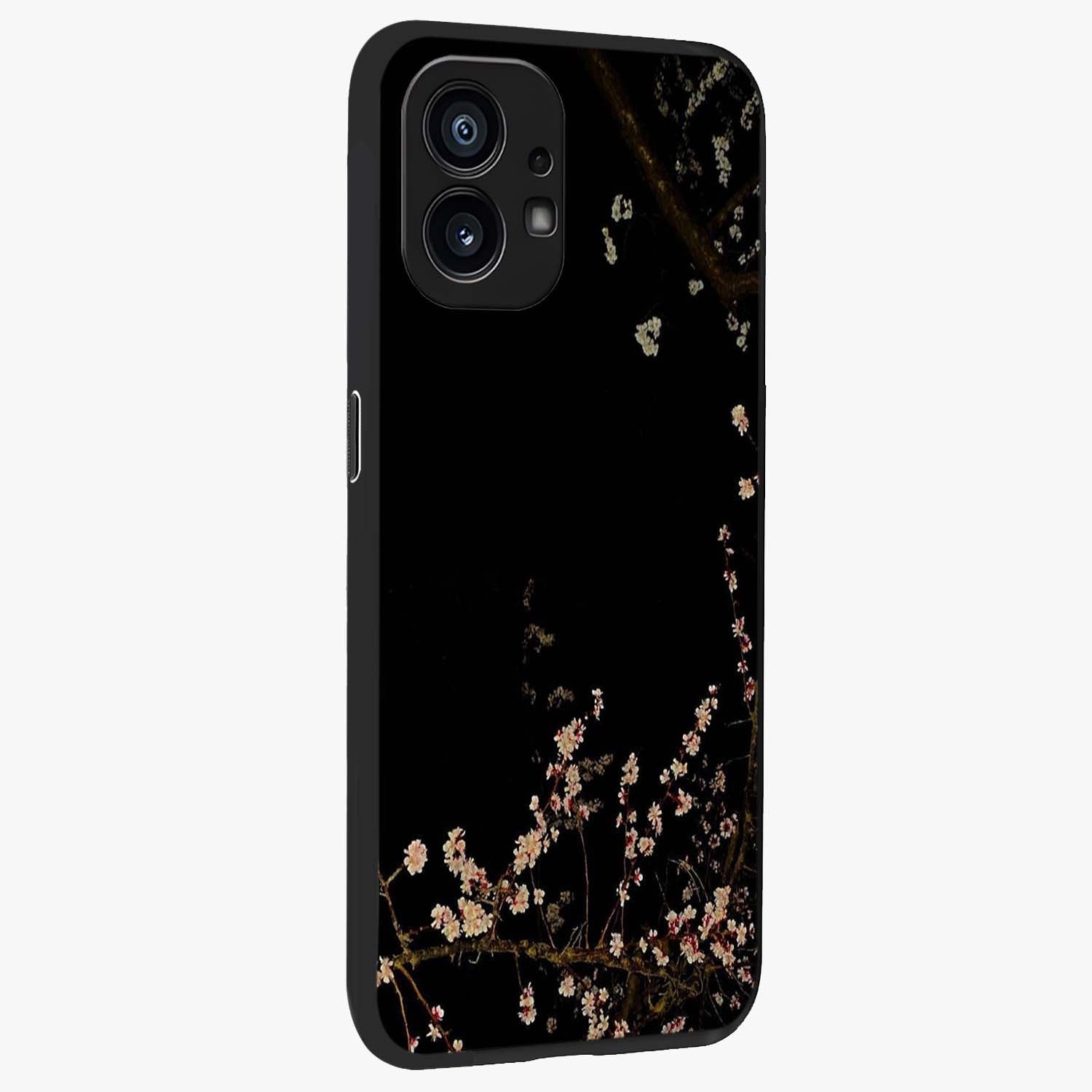 Petal Moon Light With Custom Name Glass Case upright view showcasing elegant floral moon artwork with personalized aesthetic.