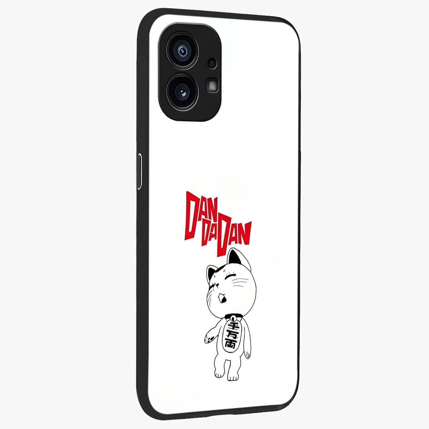 Playful Spirit Charm Glass Case upright view showcasing vibrant charm artwork with fun artistic theme.