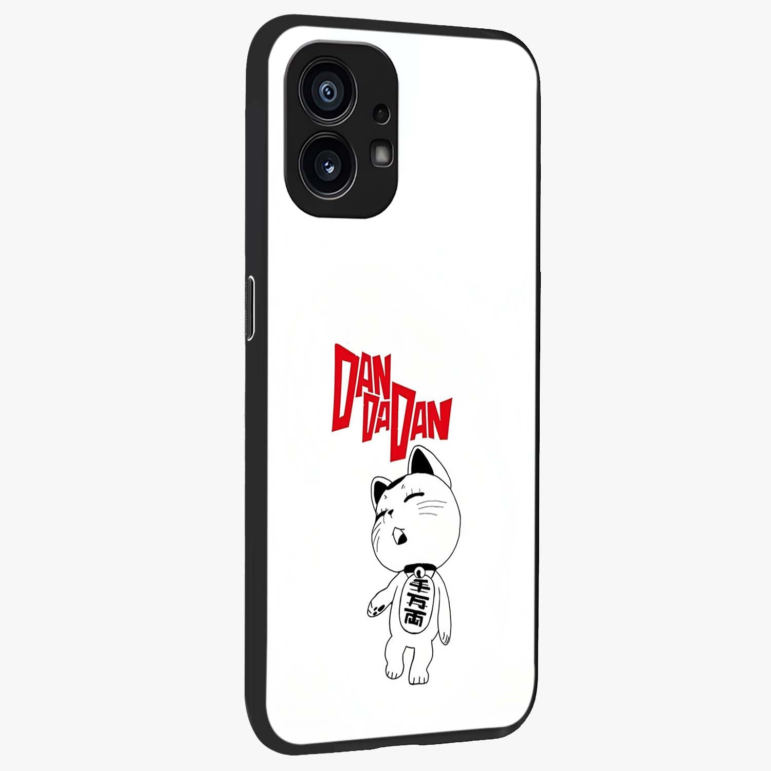 Playful Spirit Charm Glass Case upright view showcasing vibrant charm artwork with fun artistic theme.