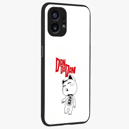 Playful Spirit Charm Glass Case upright view showcasing vibrant charm artwork with fun artistic theme.