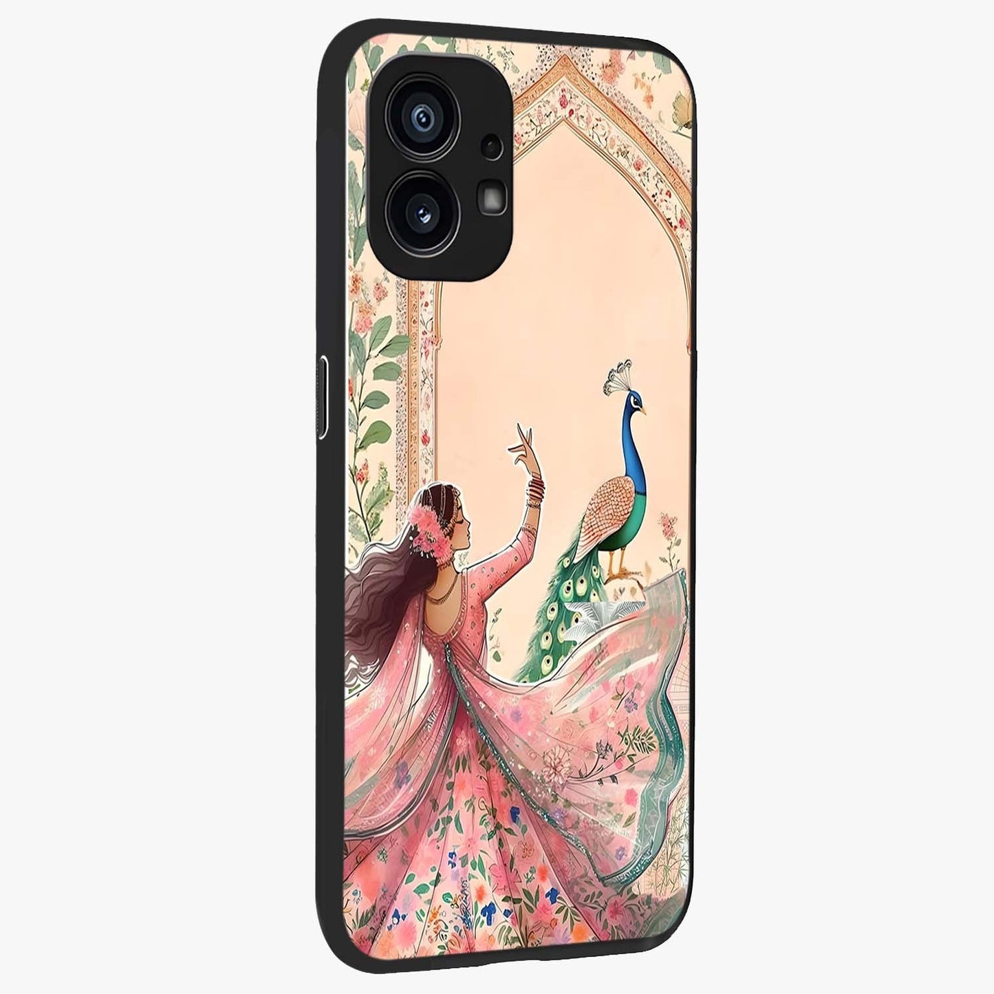 Royal Grace Muse Glass Case upright view showcasing stylish artistic artwork with sophisticated royal theme.