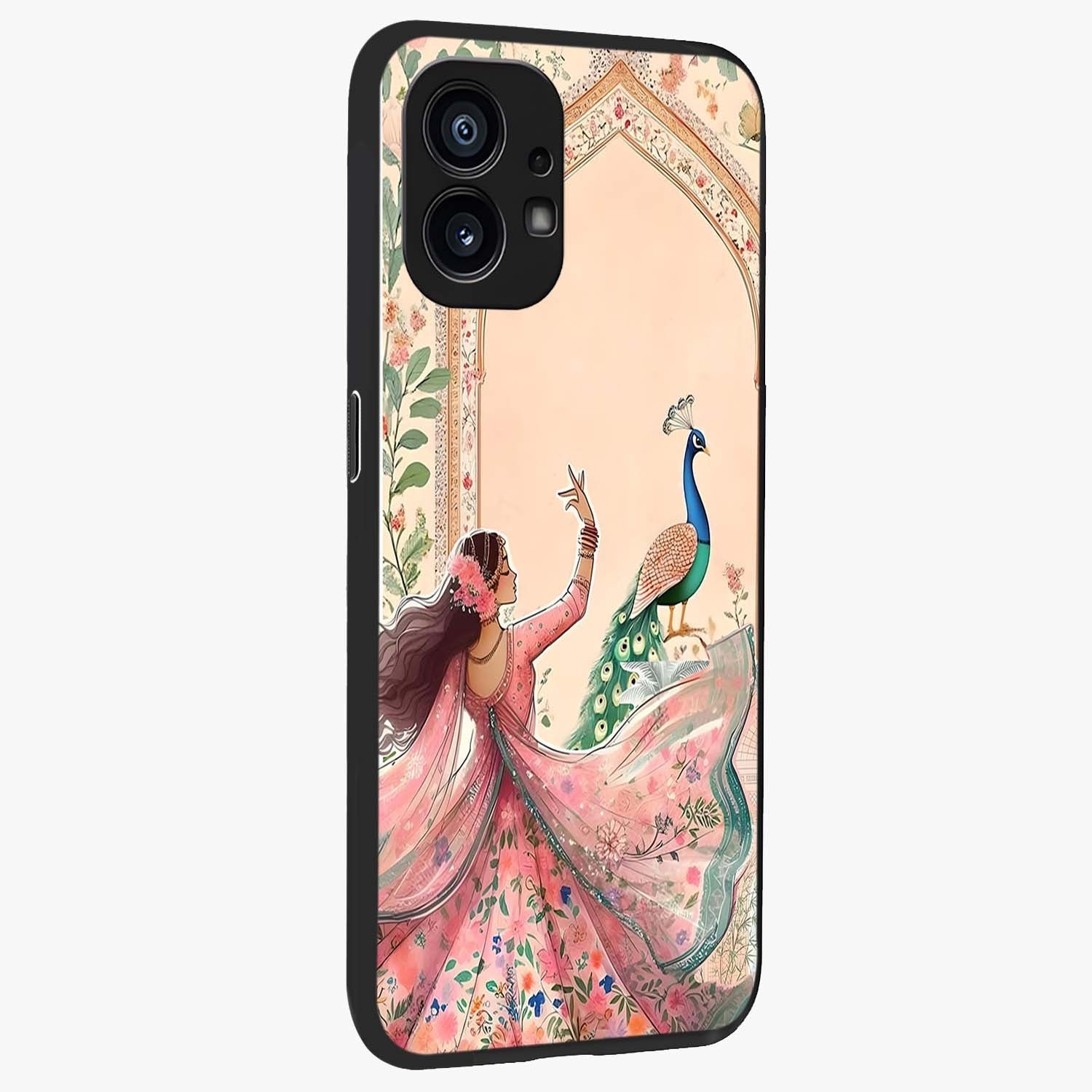Royal Grace Muse Glass Case upright view showcasing stylish artistic artwork with sophisticated royal theme.