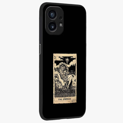 The Empress Glass Case upright view showcasing powerful empress themed artwork with luxurious artistic theme.