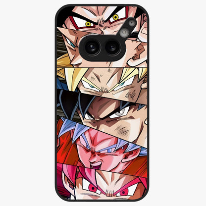 Anime Character Glass Case showing flat back view with vibrant anime artwork and glossy glass finish.