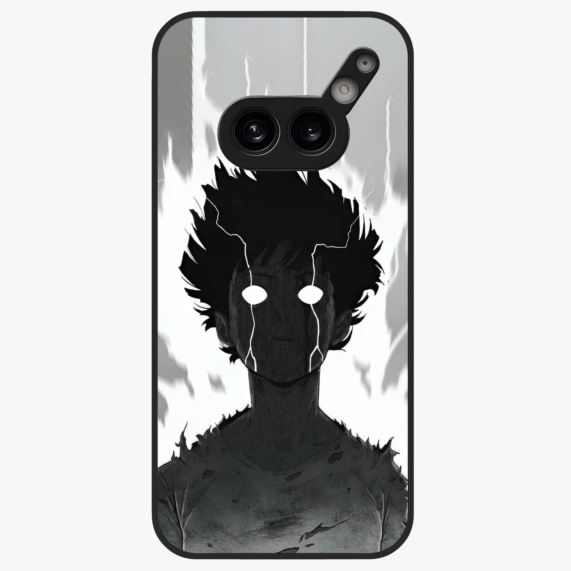Awakened Inner Rage Glass Case showing flat back view with intense artistic artwork and glossy glass finish.