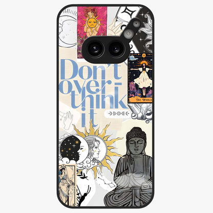 Ethereal Thoughts Glass Case showing flat back view with dreamy artistic artwork and glossy glass finish.