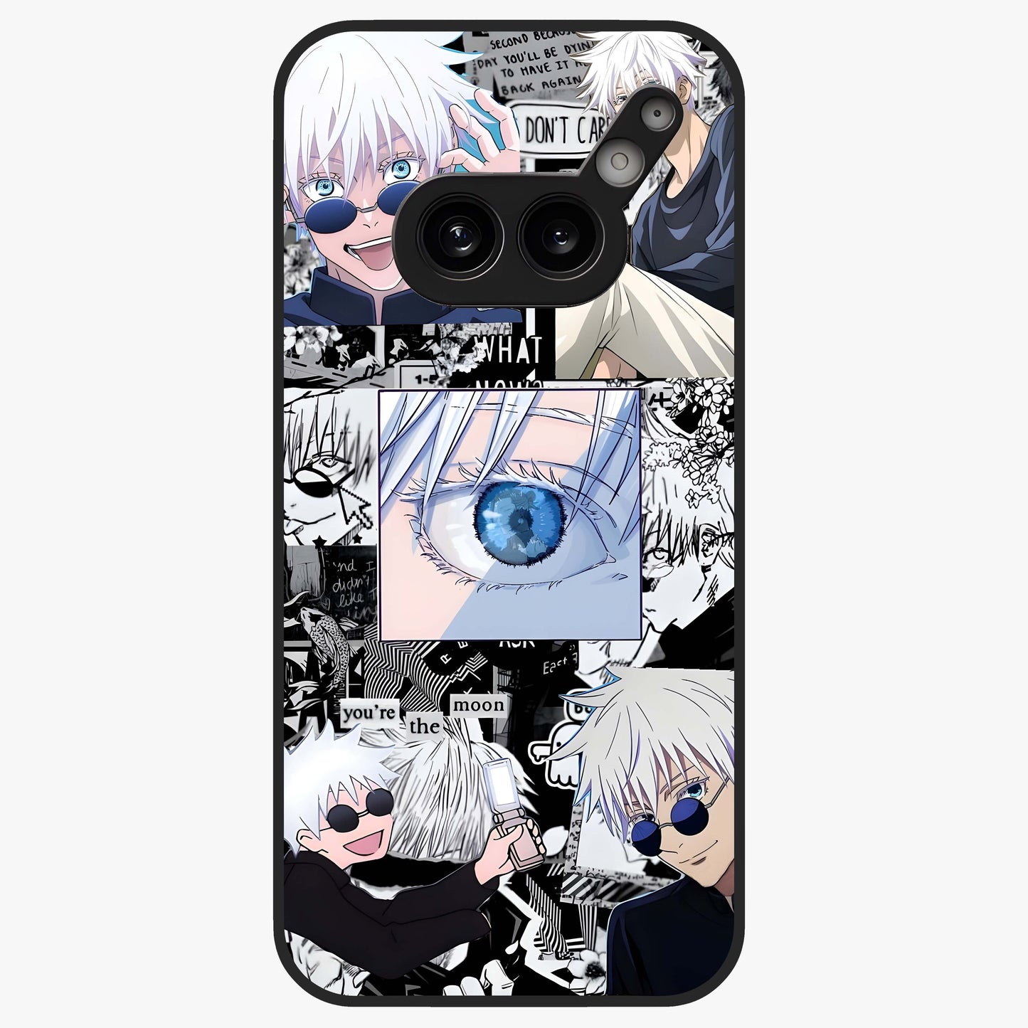 Infinity Sorcerer Chaos Glass Case showing flat back view with mystical sorcerer themed artwork and glossy glass finish.