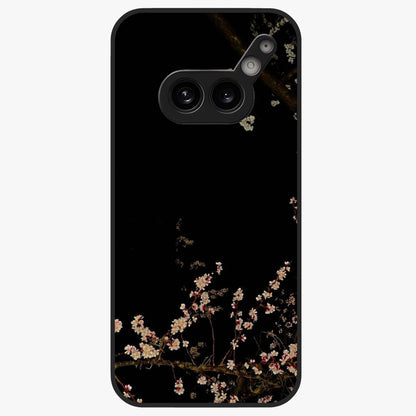 Petal Moon Light With Custom Name Glass Case showing flat back view with floral moonlight artwork and personalized name design.