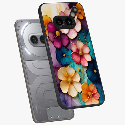 Artlyn Grace Flower Pattern Glass Case displayed in angled mockup highlighting delicate flower pattern design and smooth glass surface.