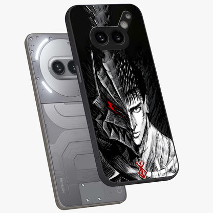 Berserker Blood Oath Glass Case displayed in angled mockup highlighting dark fantasy graphic design and powerful theme.