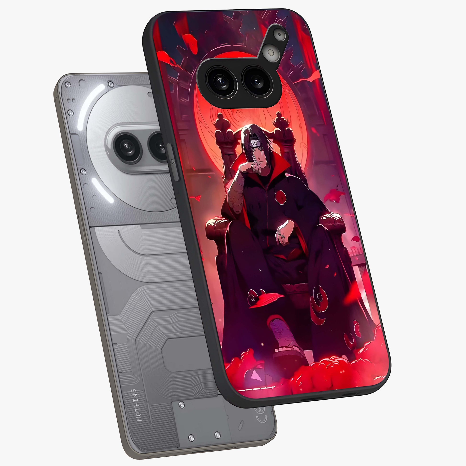 Blood Moon Sovereign Glass Case displayed in angled mockup highlighting dark celestial moon design and dramatic theme.