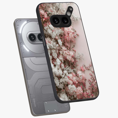 Blush Blossom Cloud Glass Case displayed in angled mockup highlighting soft cloud and blossom design with pastel aesthetic.
