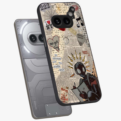 City Dream Sketch Glass Case displayed in angled mockup highlighting minimal city illustration with aesthetic sketch style.