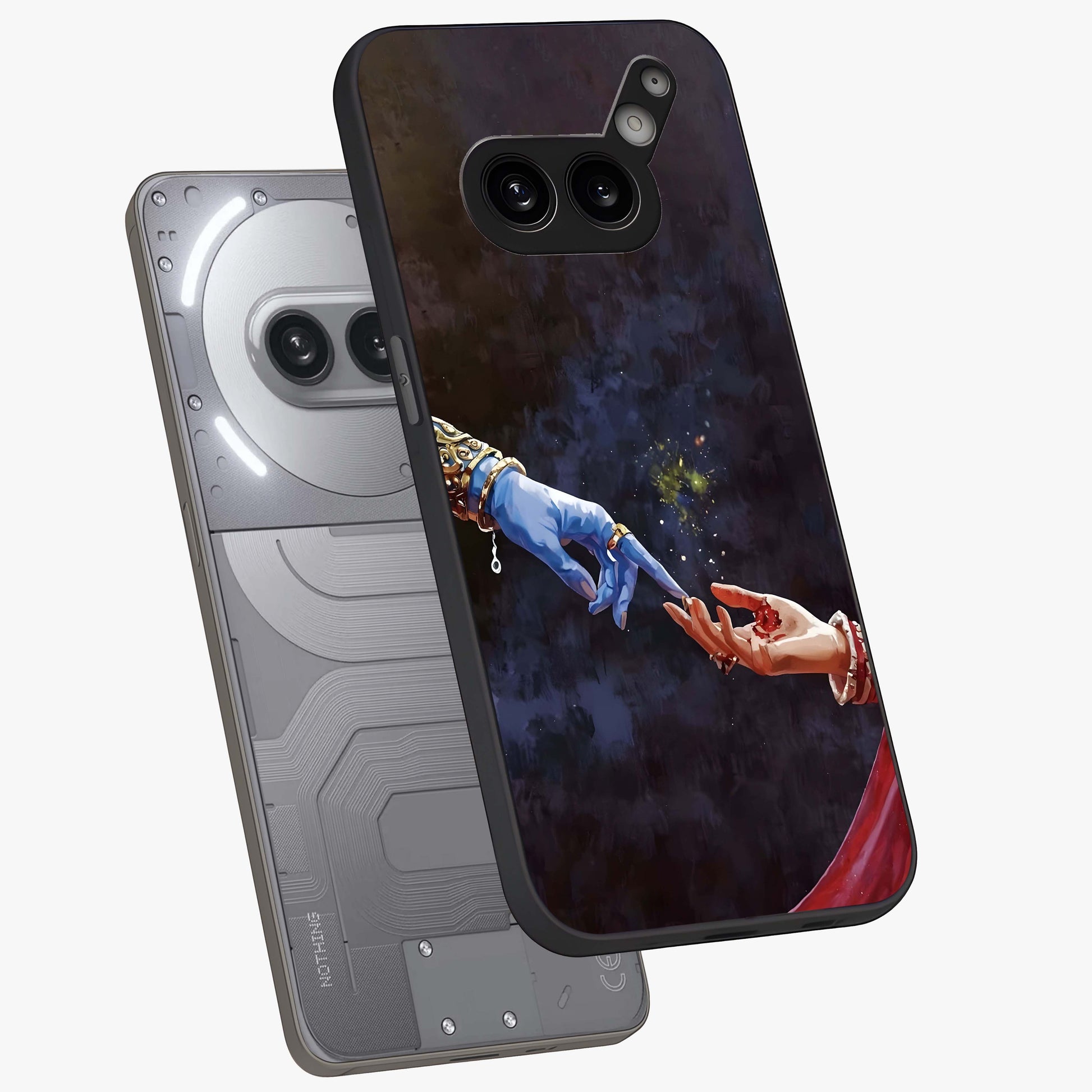 Divine Touch Eternal Glass Case displayed in angled mockup highlighting elegant divine inspired design with calm aesthetic style.