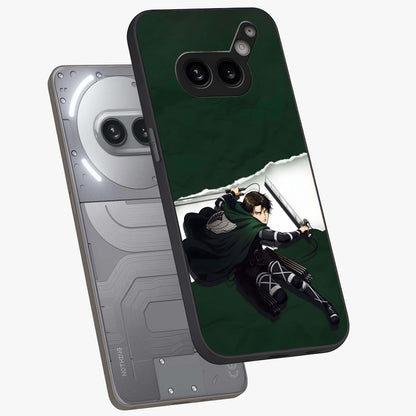 Emerald War Vanguard Glass Case displayed in angled mockup highlighting intense battle inspired design with emerald tone aesthetic.