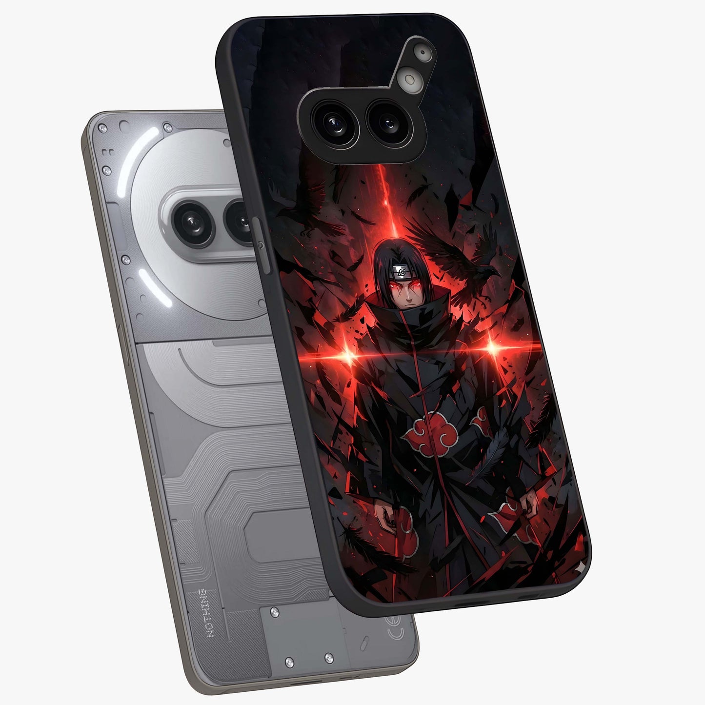 Focused Blade Discipline Glass Case displayed in angled mockup highlighting clean minimal text artwork with modern aesthetic style.