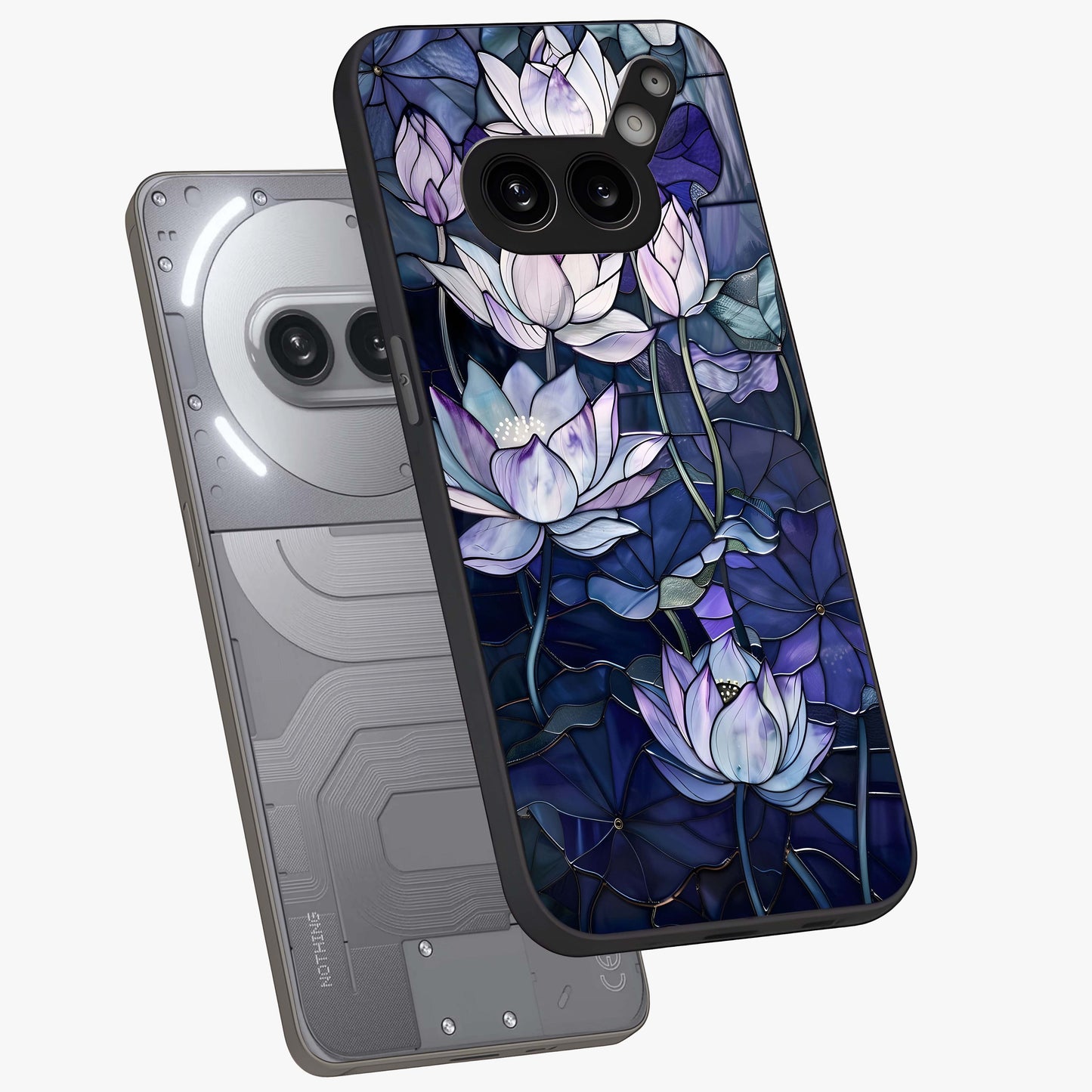 Gloss Petal Rush Glass Case displayed in angled mockup highlighting vibrant petal design with elegant floral aesthetic.