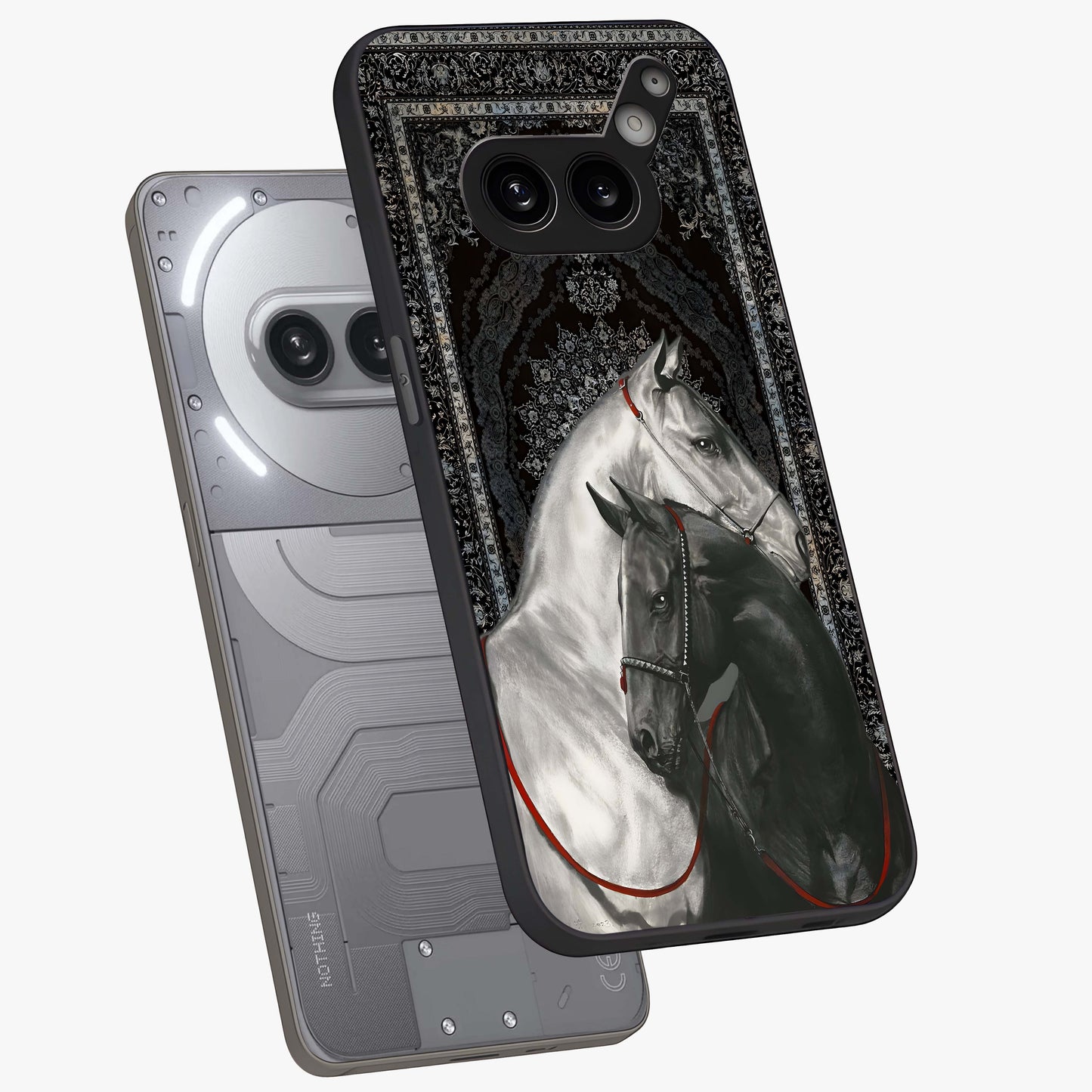 Majestic Ride Legacy Glass Case displayed in angled mockup highlighting sleek vehicle design with bold racing aesthetic.