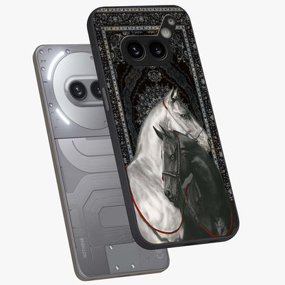 Majestic Ride Legacy Glass Case displayed in angled mockup highlighting sleek vehicle design with bold racing aesthetic.