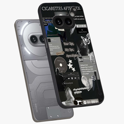 Midnight Love Echo Glass Case displayed in angled mockup highlighting elegant love inspired design with deep aesthetic style.