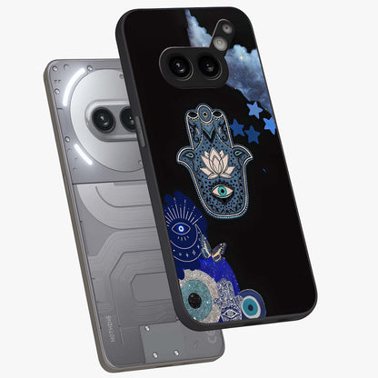 Mystic Hand Aura Glass Case displayed in angled mockup highlighting magical aura design with spiritual aesthetic style.