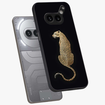Regal Leopard Glass Case displayed in angled mockup highlighting powerful animal illustration with stylish wild aesthetic.