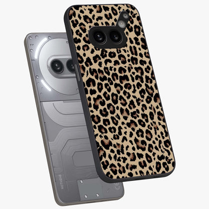 Savage Chic Pattern Glass Case displayed in angled mockup highlighting bold fashion inspired design with chic aesthetic.