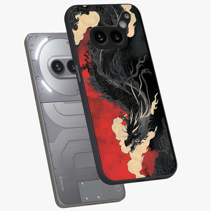 Shadow Dragon Fury Glass Case displayed in angled mockup highlighting powerful dragon illustration with dark fantasy aesthetic.